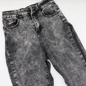 BAMBOO Washed Black High-Rise Jeans